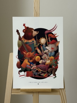 Lámina ilustrada Donde las palabras fallan
