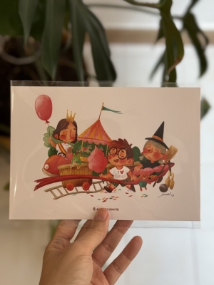 Lámina ilustrada Un paseo por Cuenca